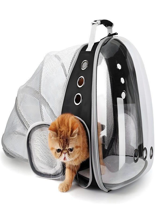 Whitecloud Transforming Homes Ultimate Ventilated Expendable Cat Backpack Carrier Secure and Portable Pet Travel Bag with Breathable Design for Outdoor Adventures AT-59 - Image 1